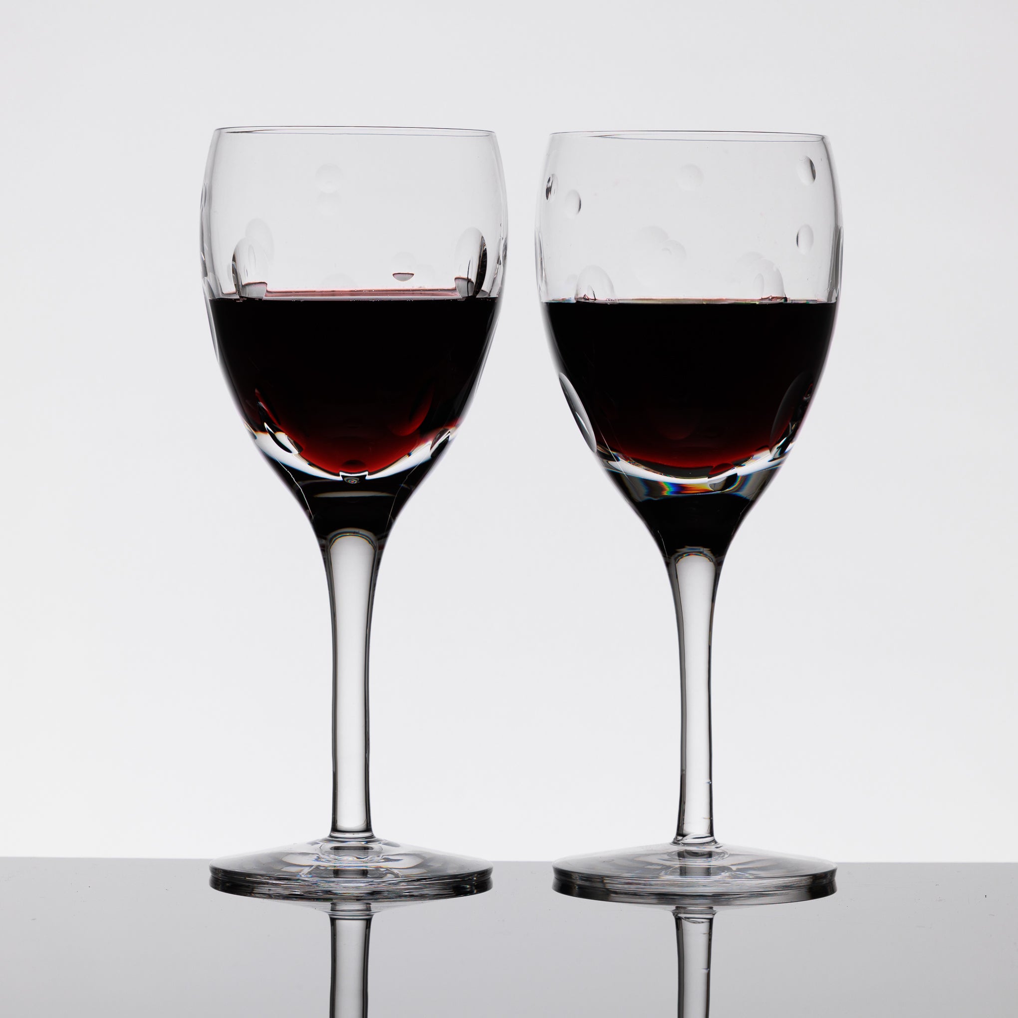 Bubbles - Pair of Large Red Wine Glasses (The Outlet)