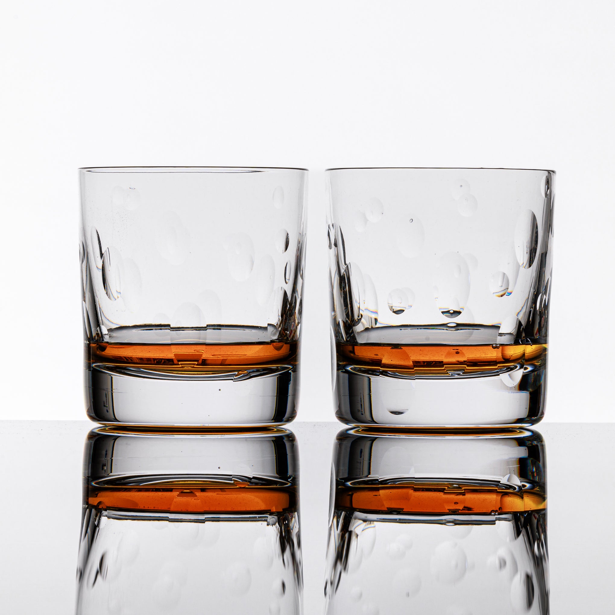 Bubbles - Pair of Double Old Fashioned Whisky Tumblers (The Outlet)