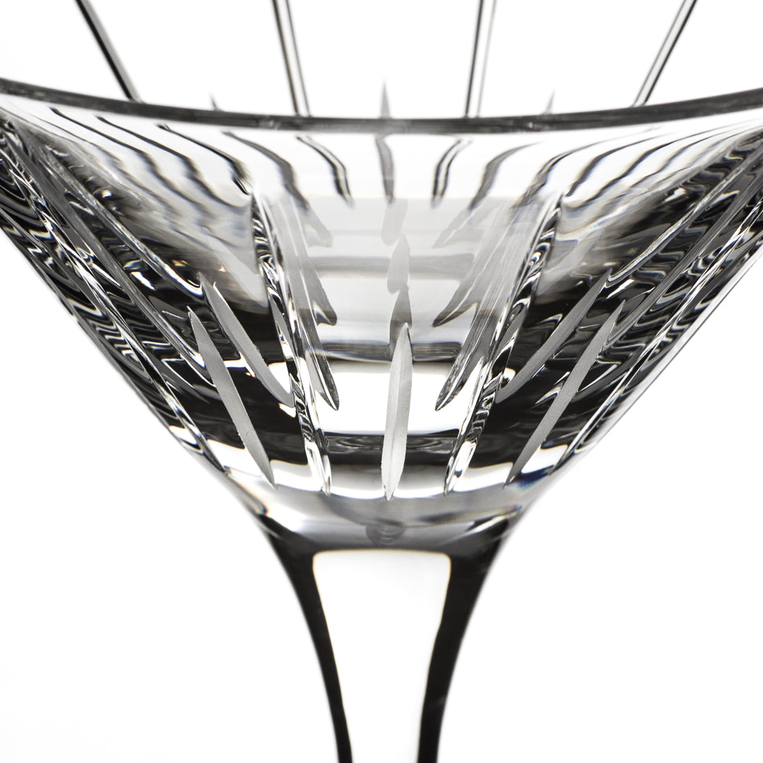 Clear and Grey - Pair of Martini Glasses (The Outlet)