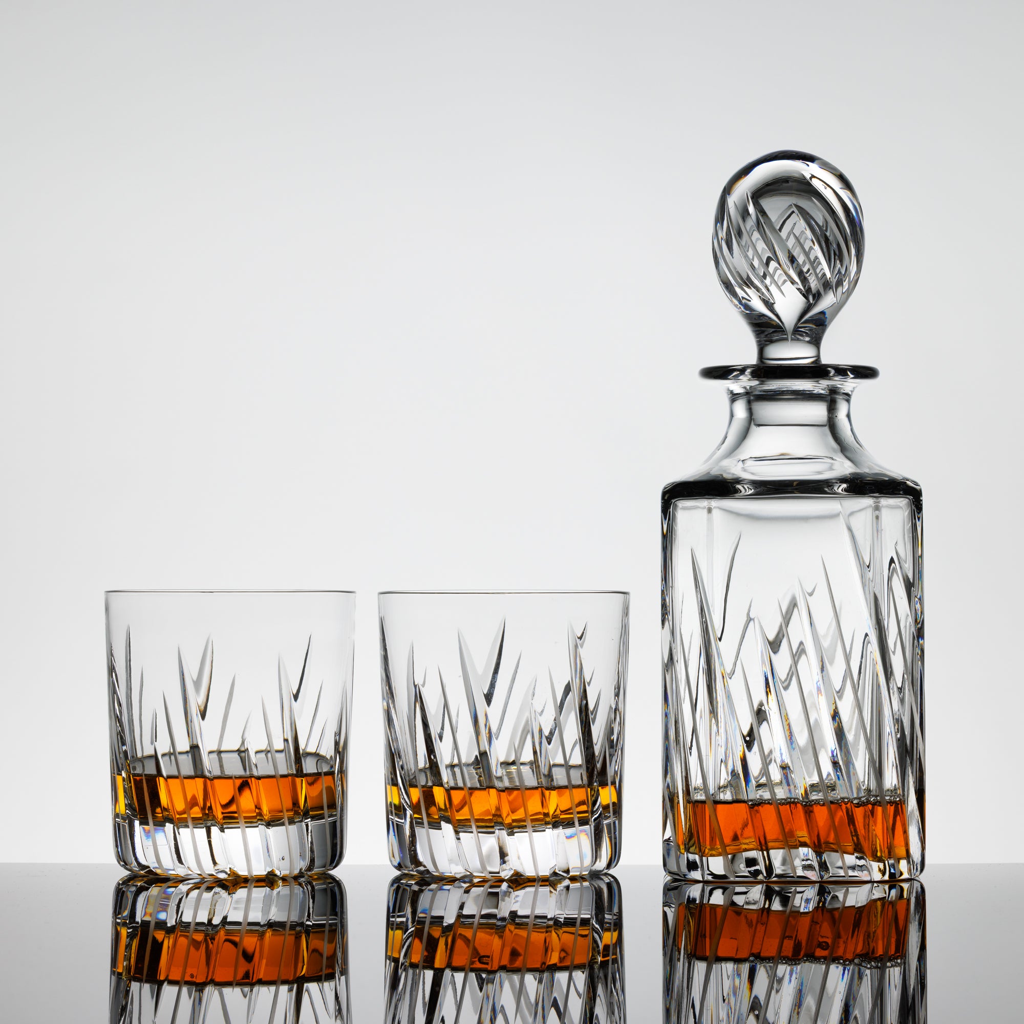 LORE Crystal Decanter & 12oz Whisky Glass Set