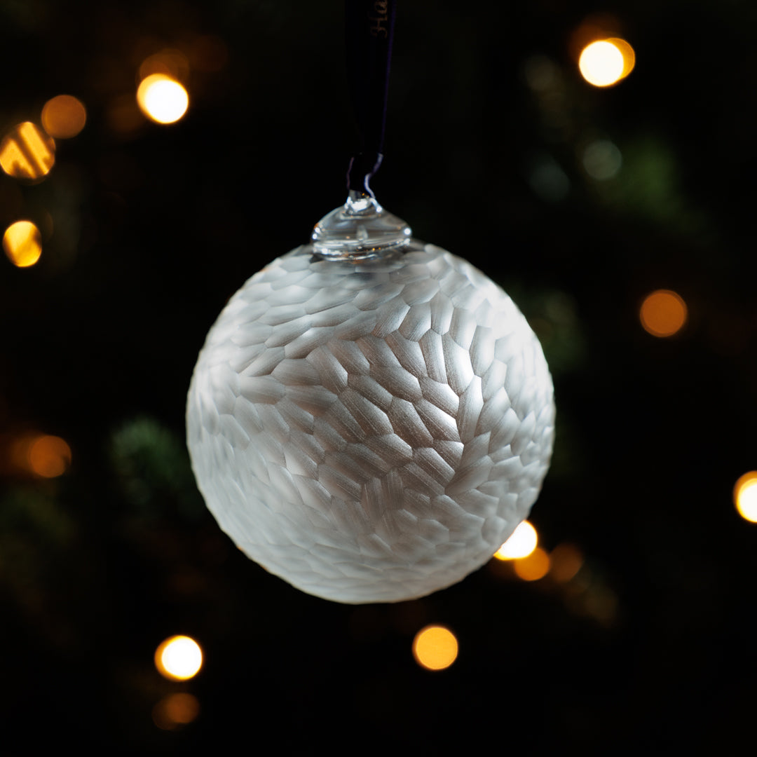 Christmas Decorations - Satin Battuto Bauble