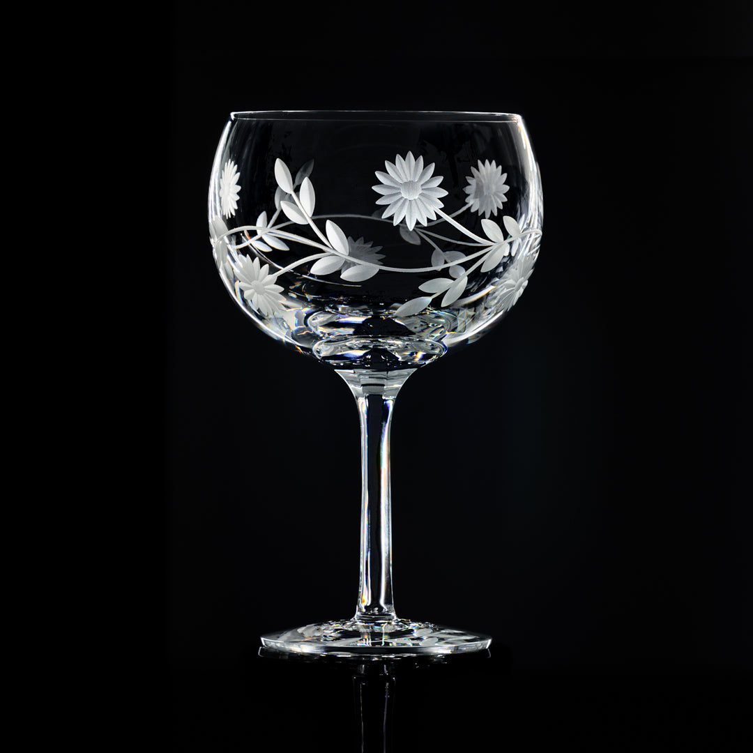 Decorative crystal gin glass