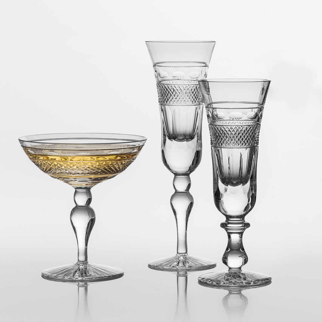 Grasmere - Tall Champagne Flute (Suitable for Engraving - Diamond panel & 3 hollows removed) (The Outlet)