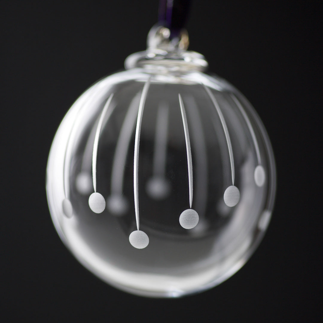 Clear Shooting Star Bauble (Slightly Imperfect).