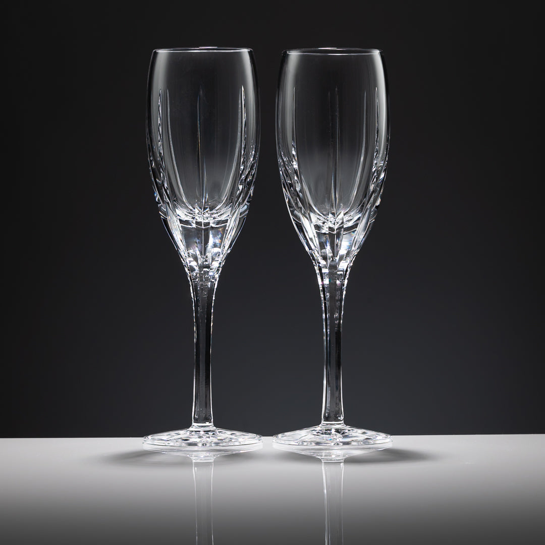 Black Friday - Pair of Sabre Tall Champagne Flutes