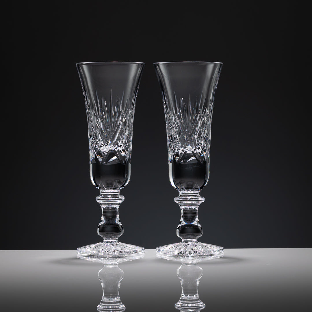 Black Friday - Pair of Langdale Vintage Champagne Flutes