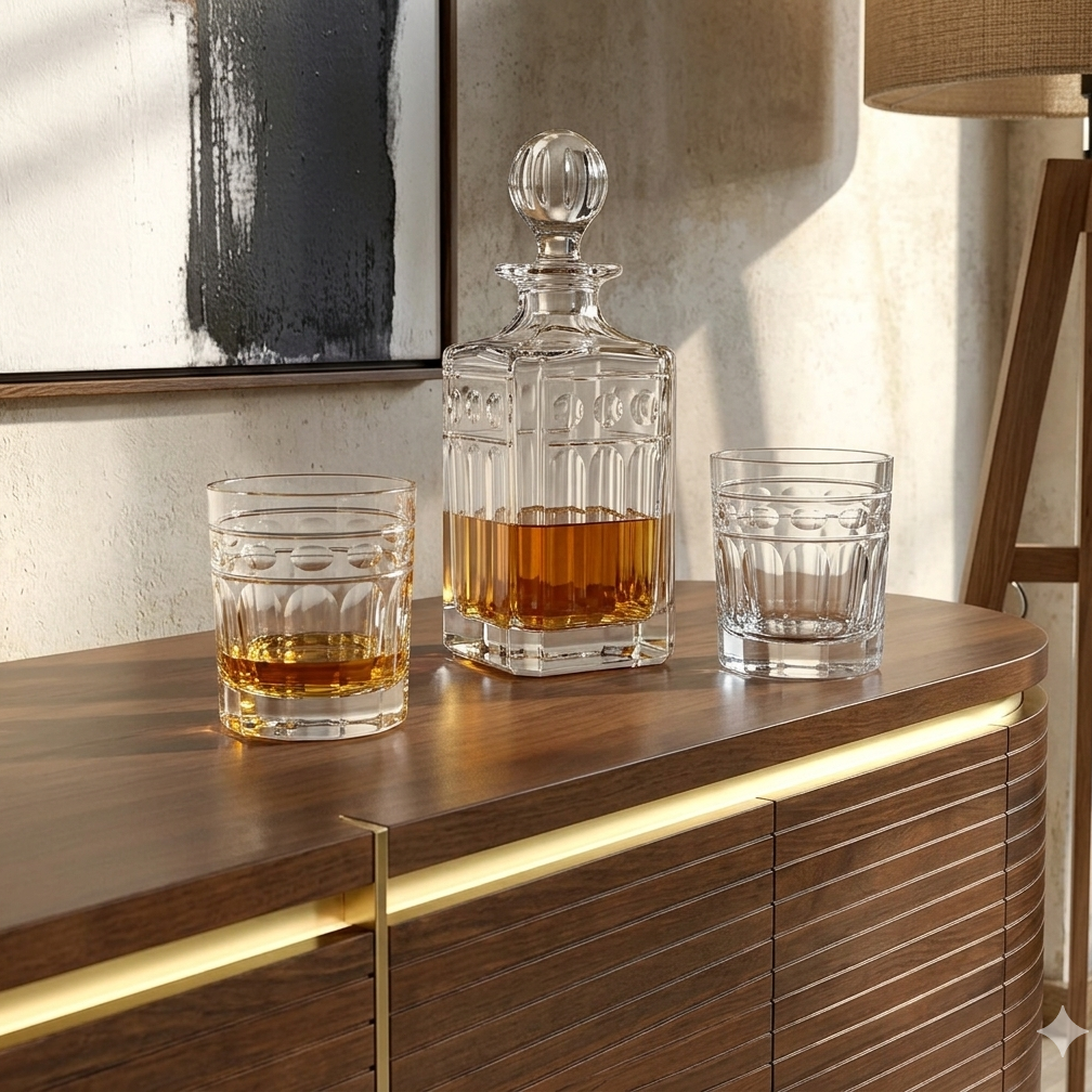 Helvellyn - Square Liqueur Decanter Set