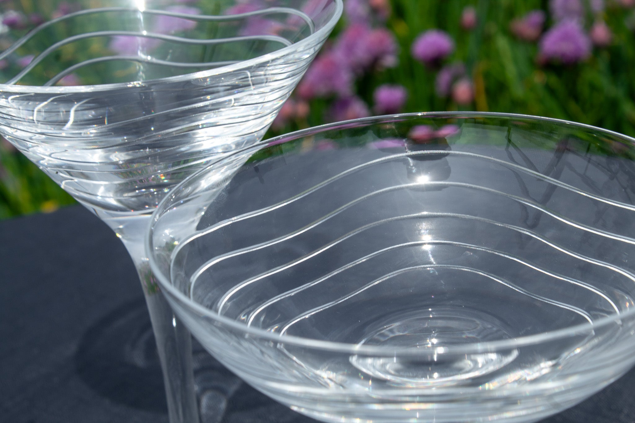 Summer Waves Martini Glass