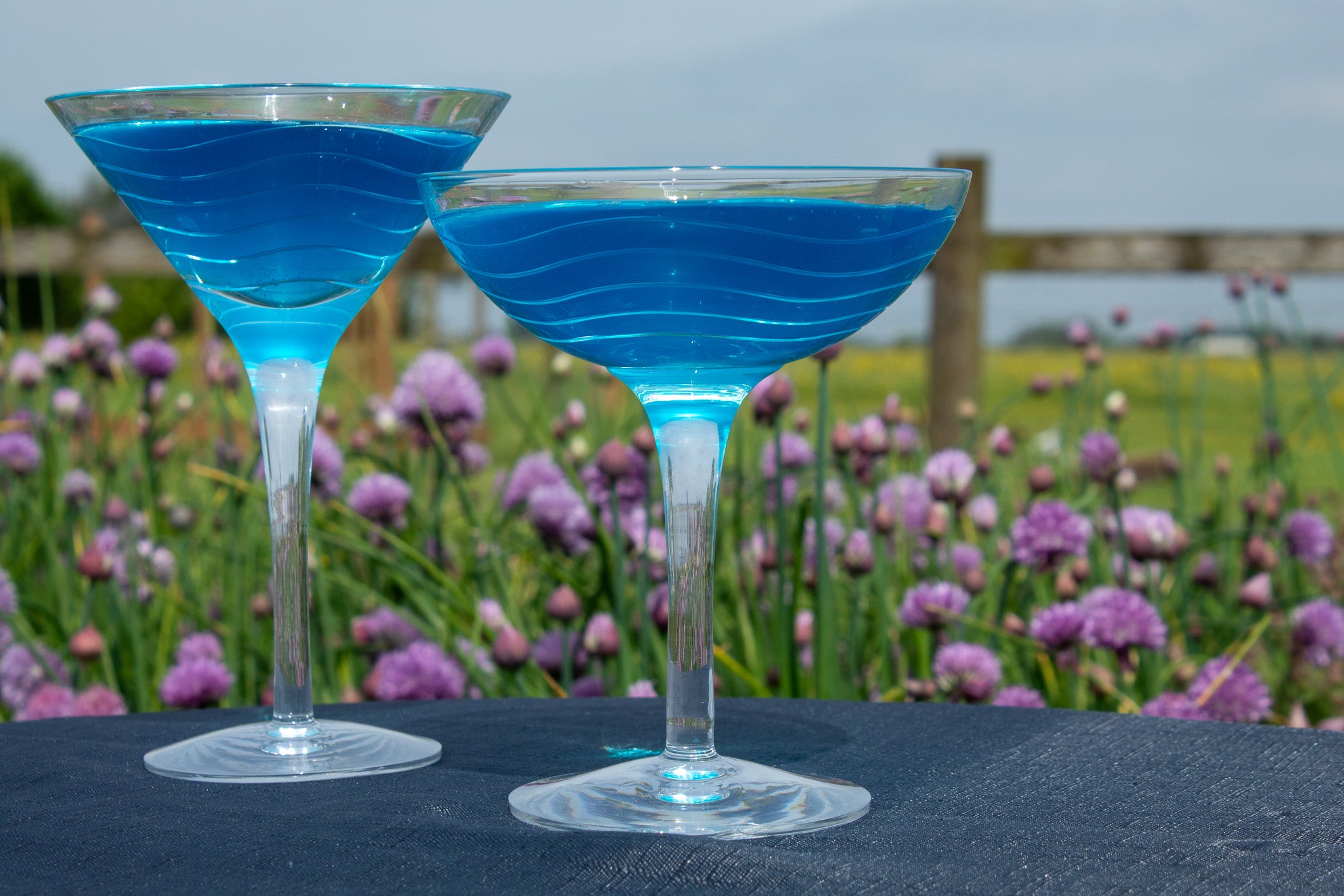 Summer Waves Martini Glass