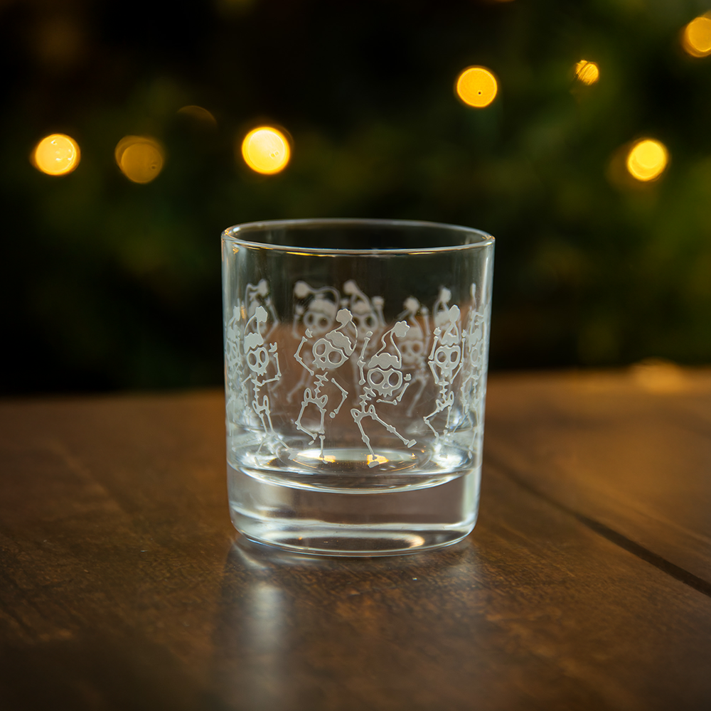 Very Merry Skeleton Dance Shot Glass