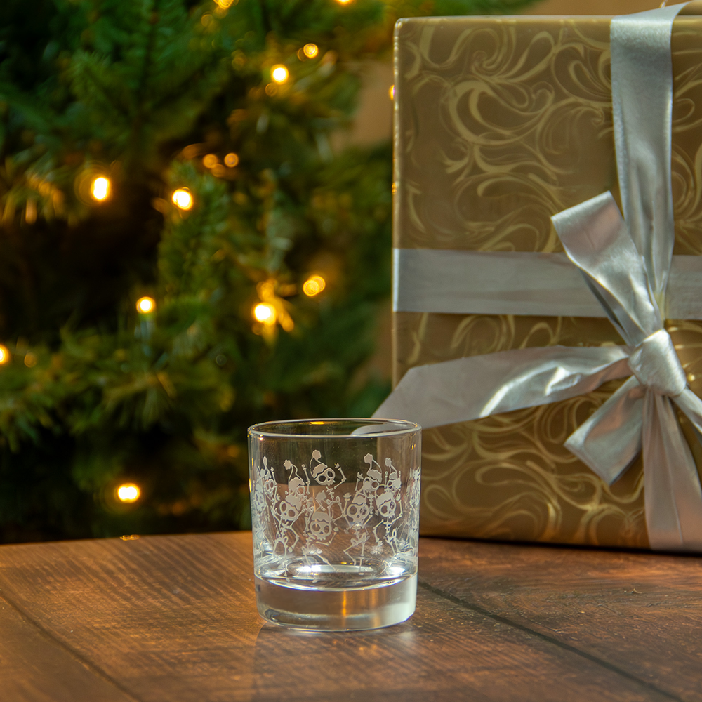 Very Merry Skeleton Dance Shot Glass