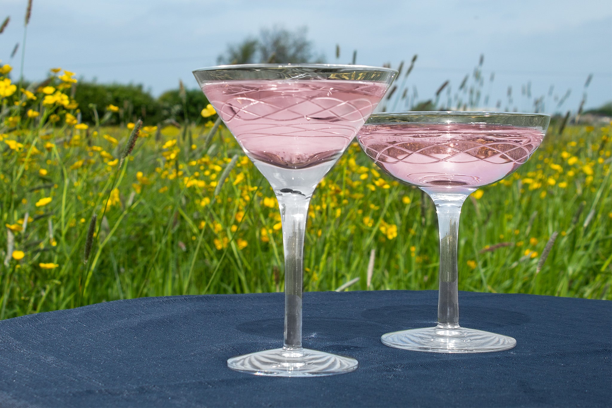 Summer Breeze Martini Glass