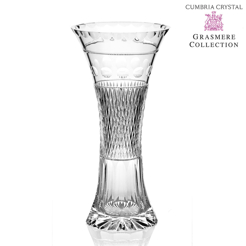 Grasmere 28cm Flare Crystal Vase (Factory Outlet Stock).