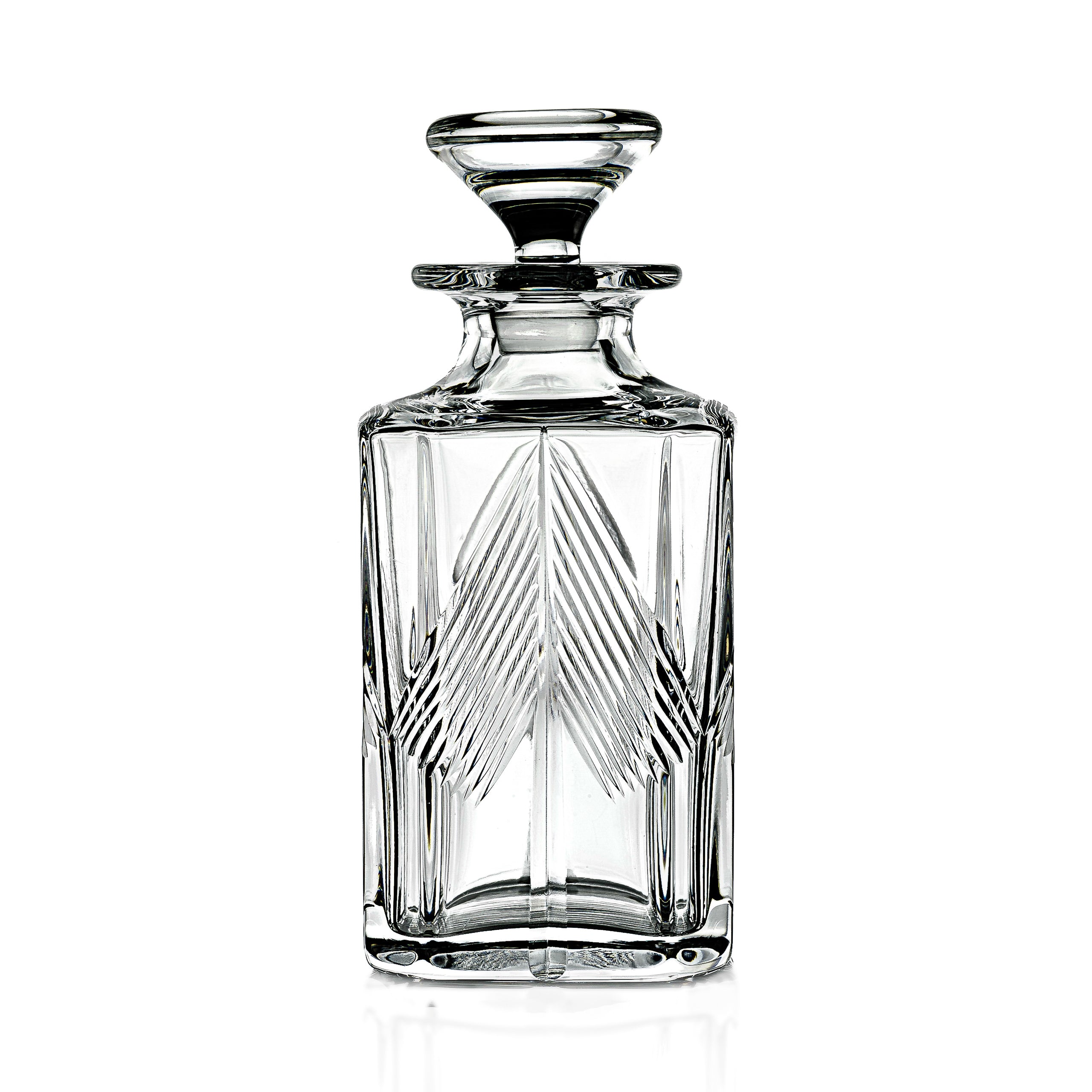 Palm Liqueur Decanter - Square (Factory Outlet Stock) Discontinued: End of Line.